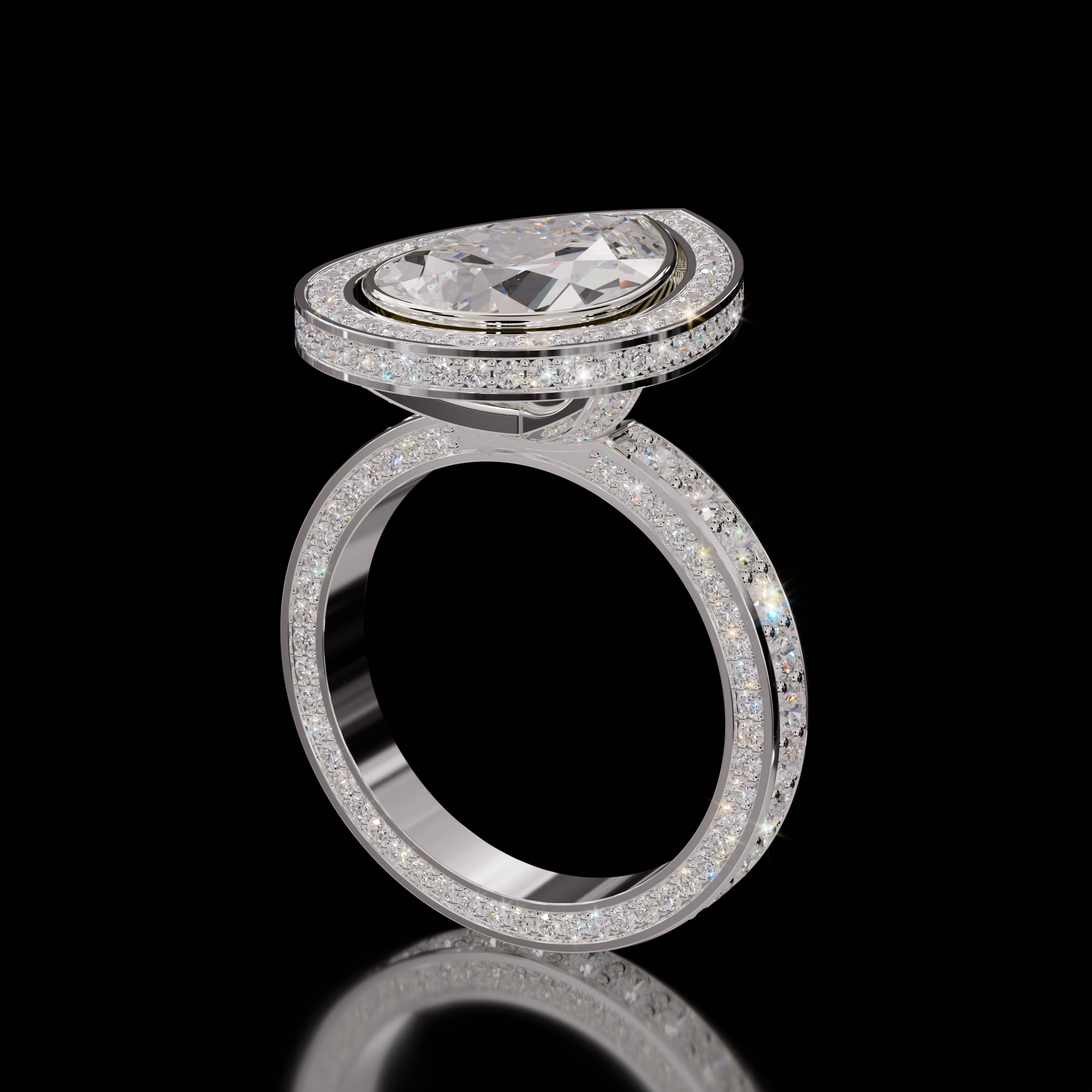 Marilyn Rockstar 5.00ct Pear Diamond Ring