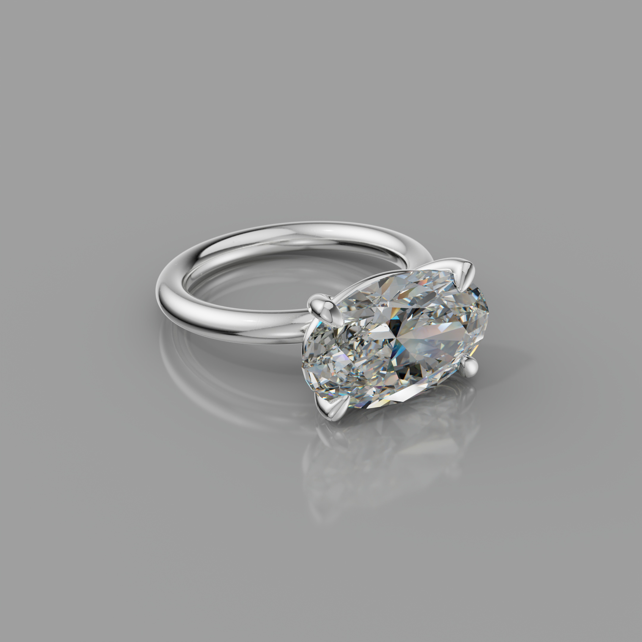 Chloe Rockstar 5.02ct Oval Diamond Ring