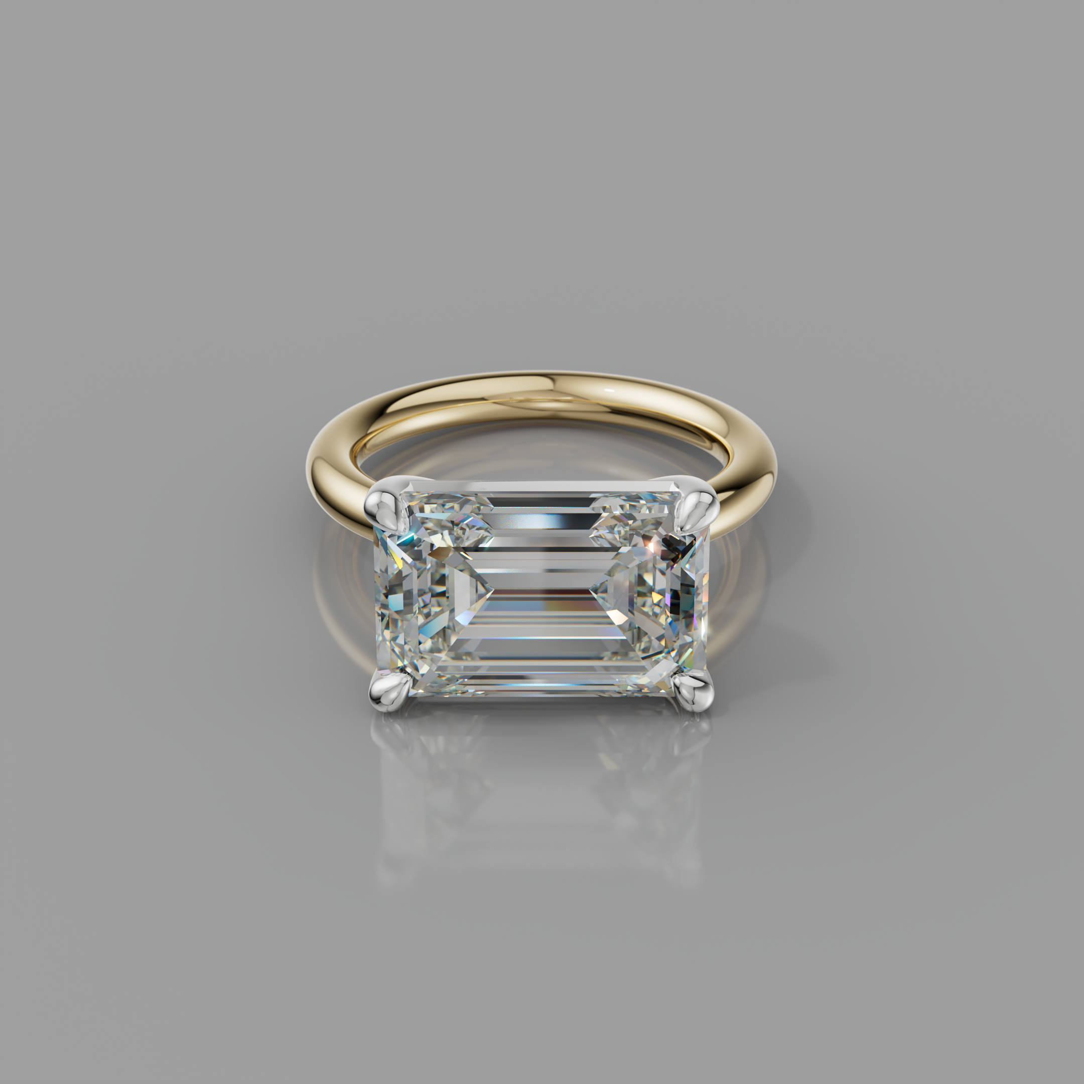 Chloe Rockstar 6.75ct Emerald Diamond Ring