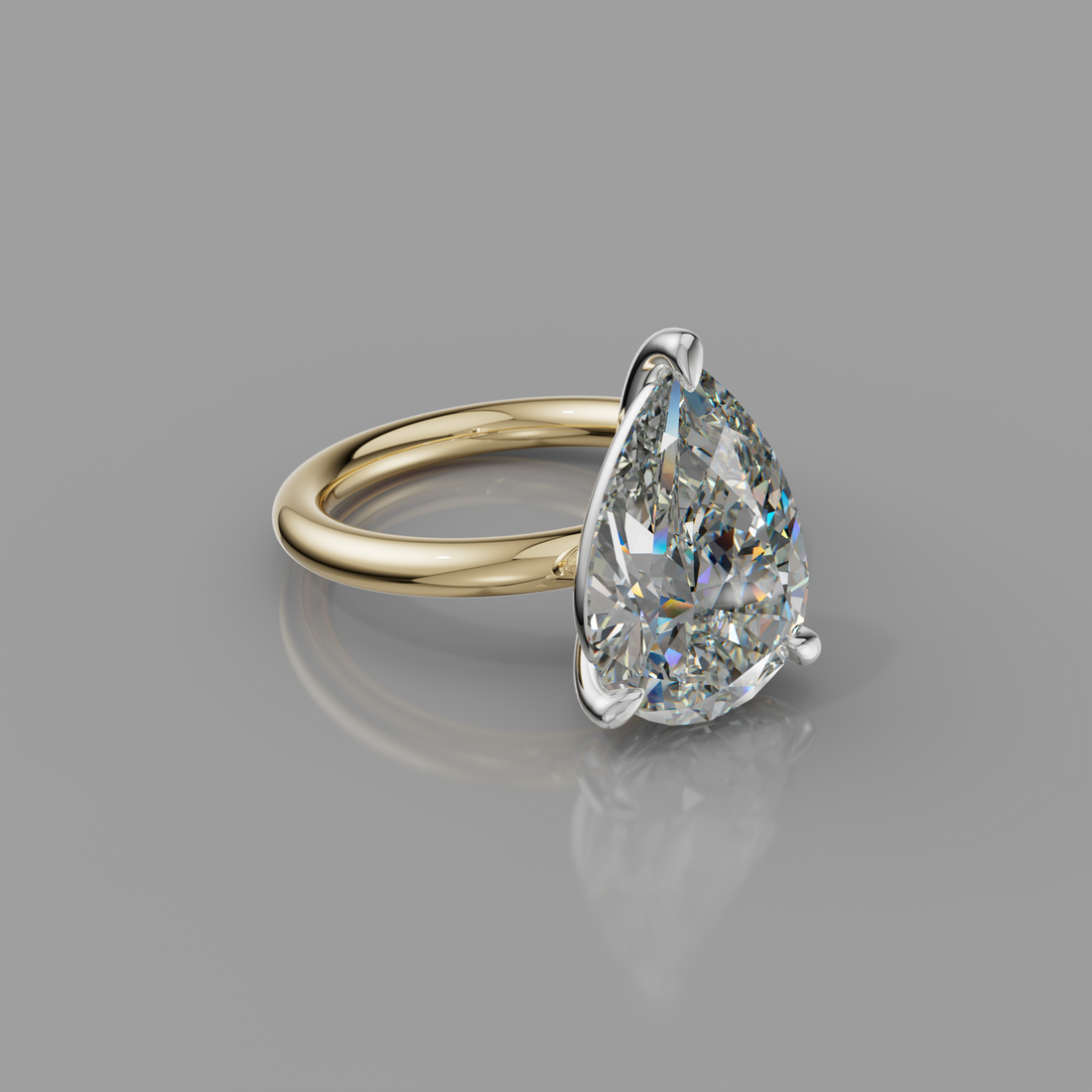 Chloe Rockstar 5.10ct Pear Diamond Ring