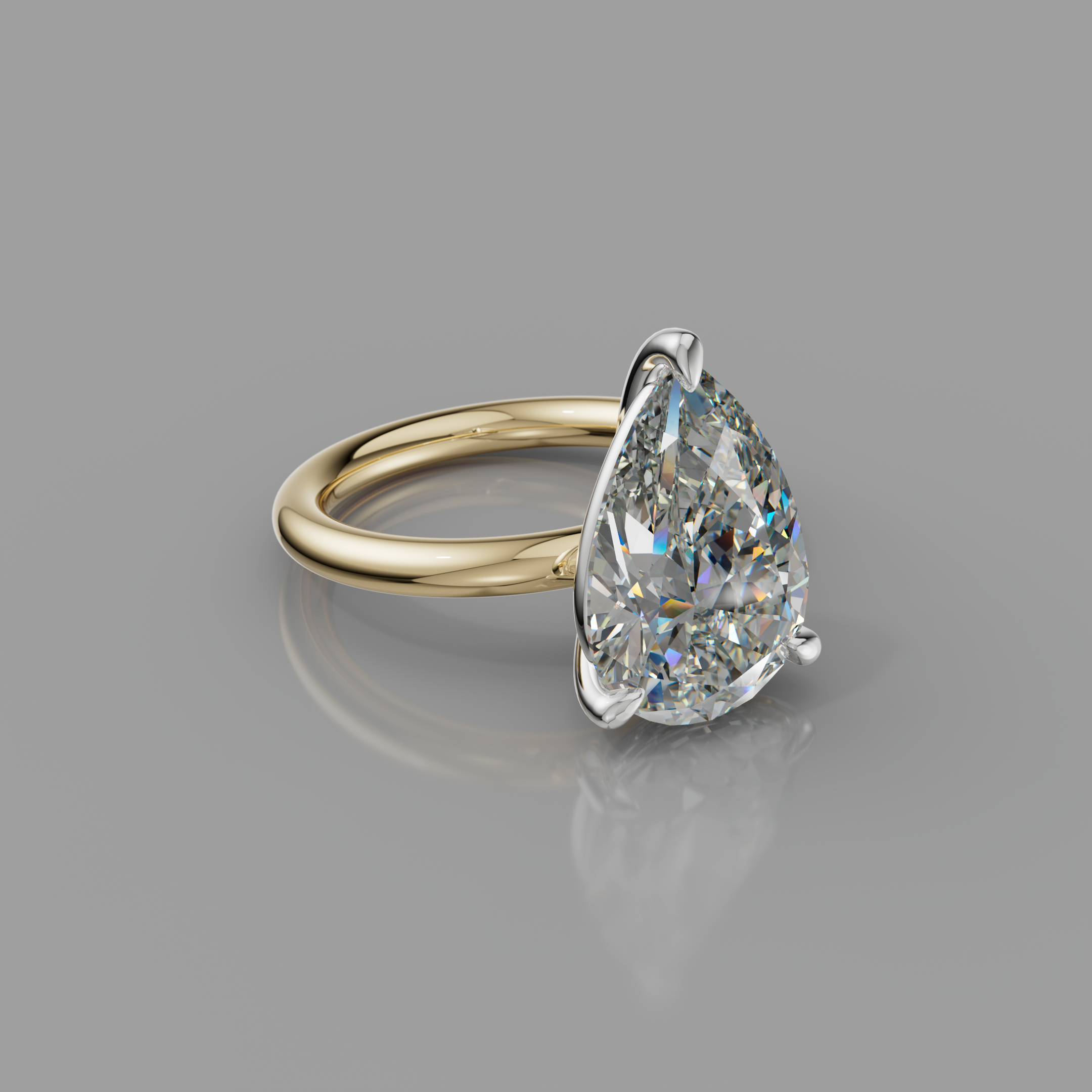 Chloe Rockstar 5.10ct Pear Diamond Ring