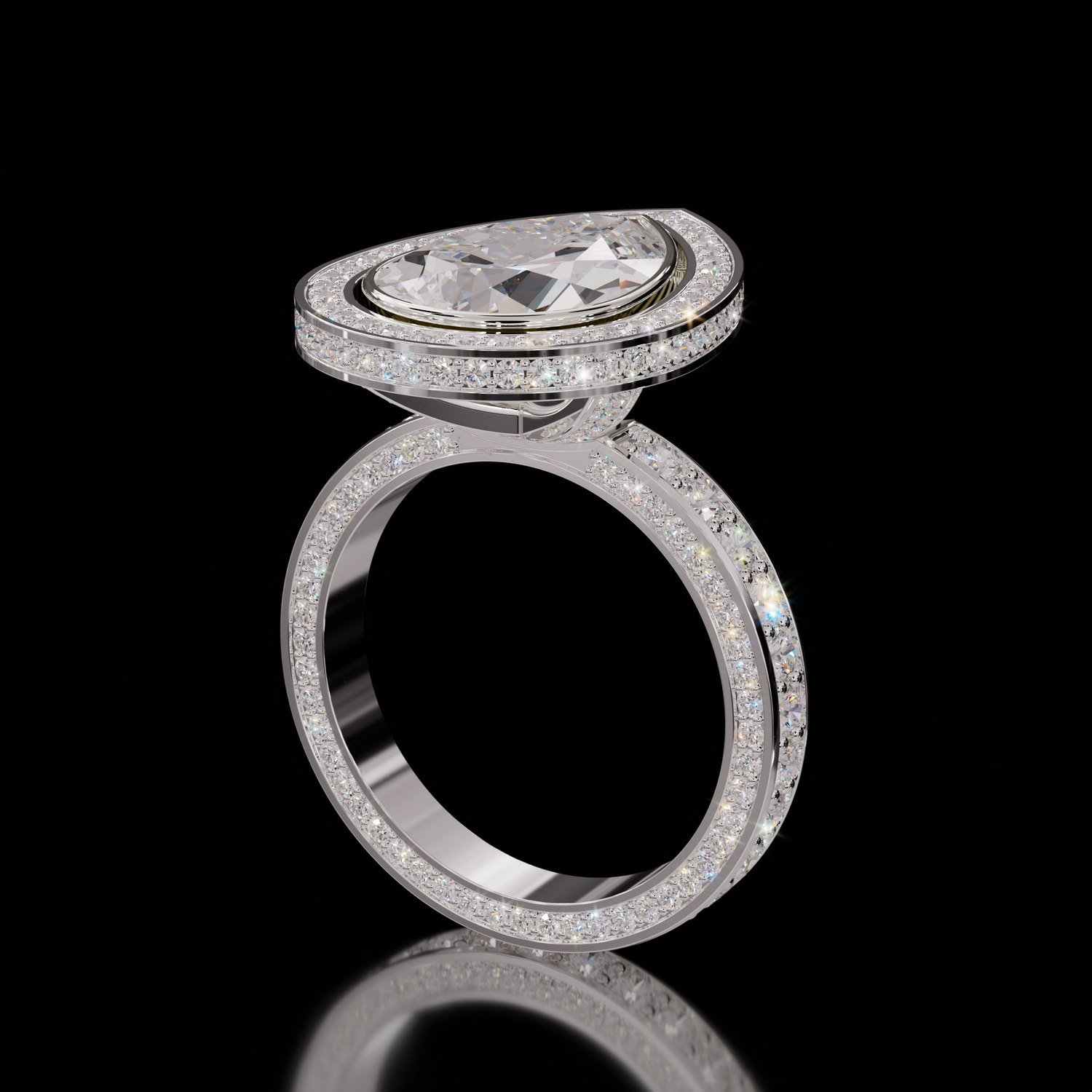 Marilyn Rockstar 5.00ct Pear Diamond Ring