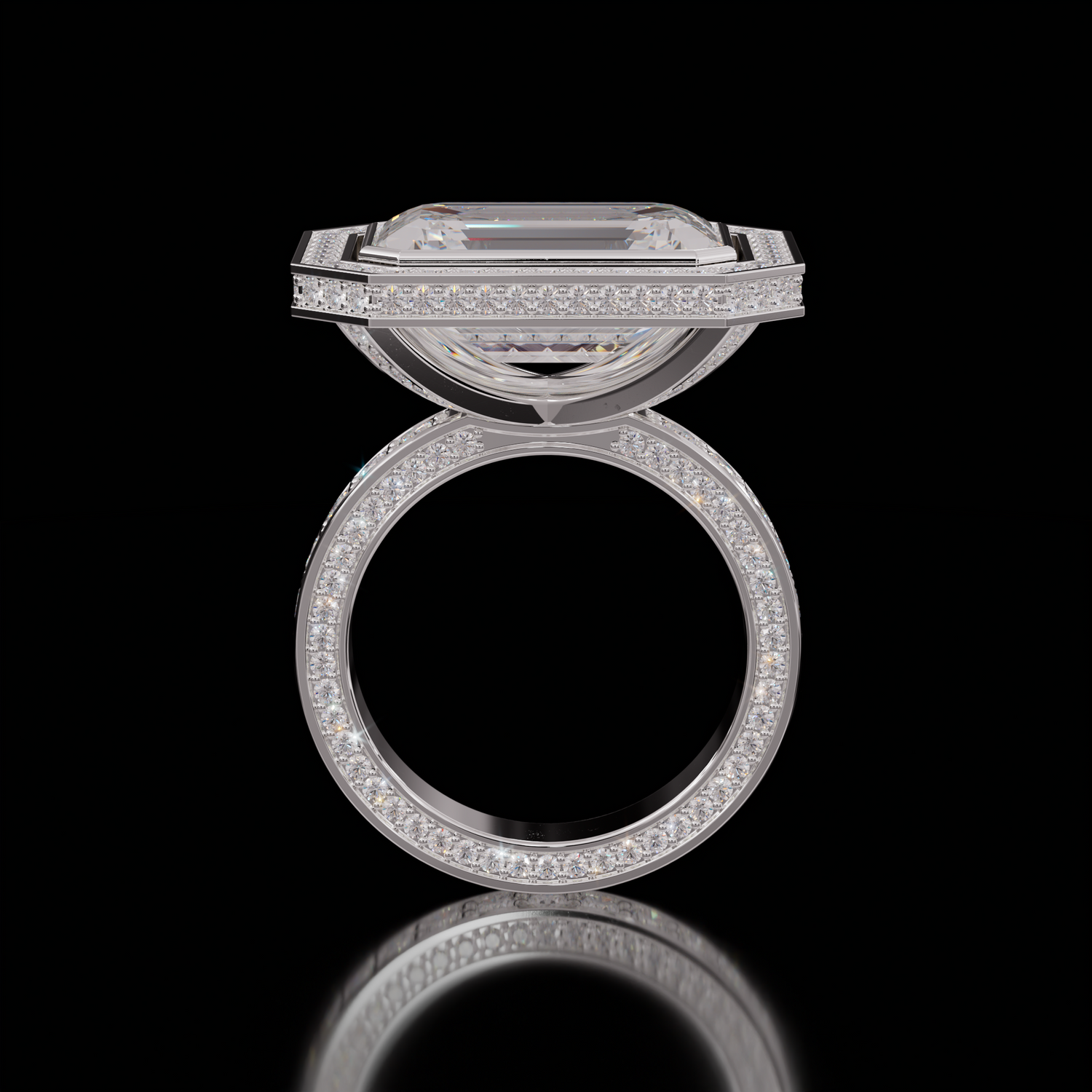 Marilyn Rockstar 6.75ct Emerald Diamond Ring