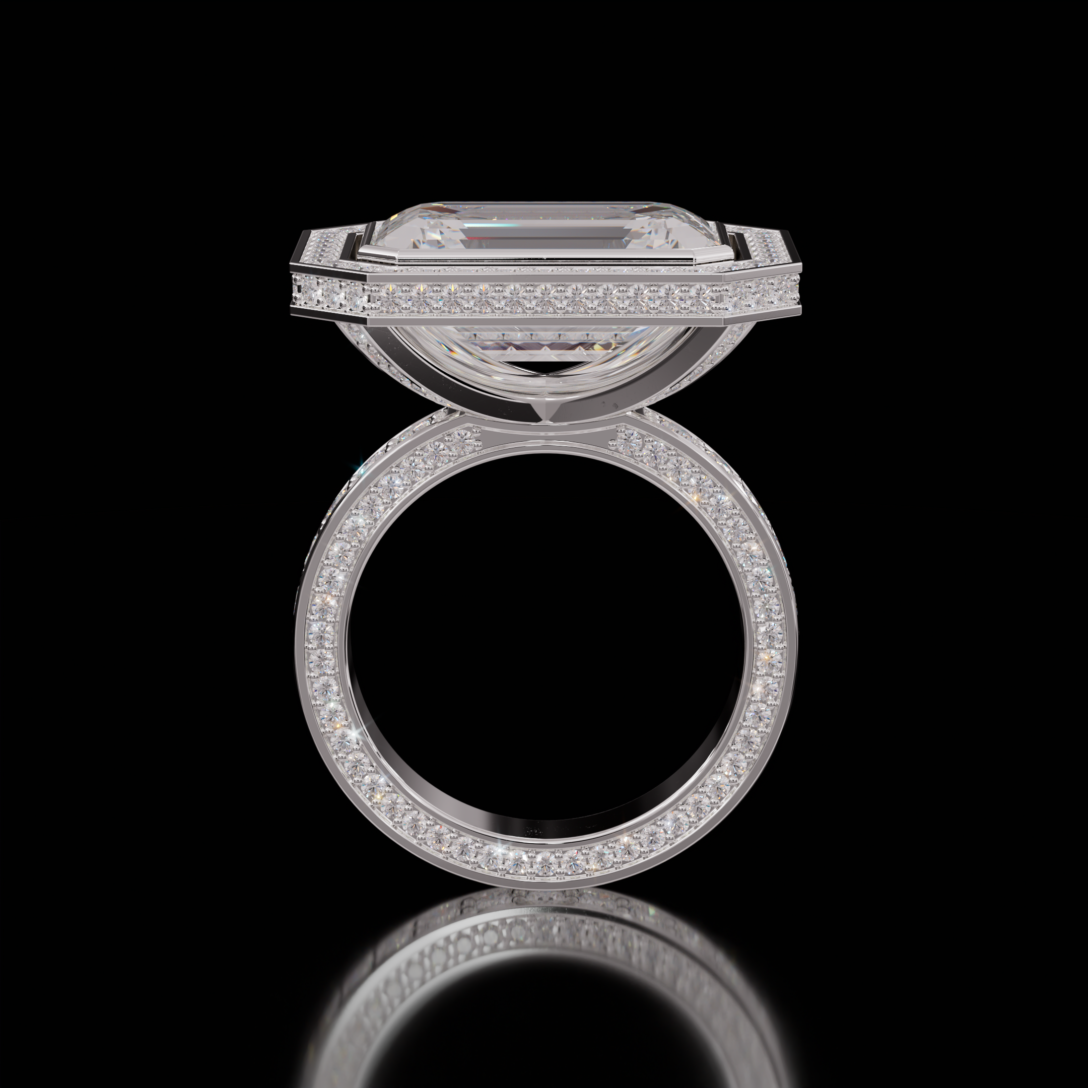 Marilyn Rockstar 6.75ct Emerald Diamond Ring