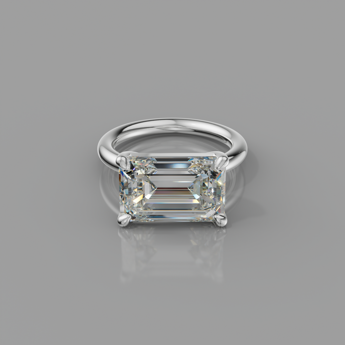 Chloe Rockstar 6.75ct Emerald Diamond Ring