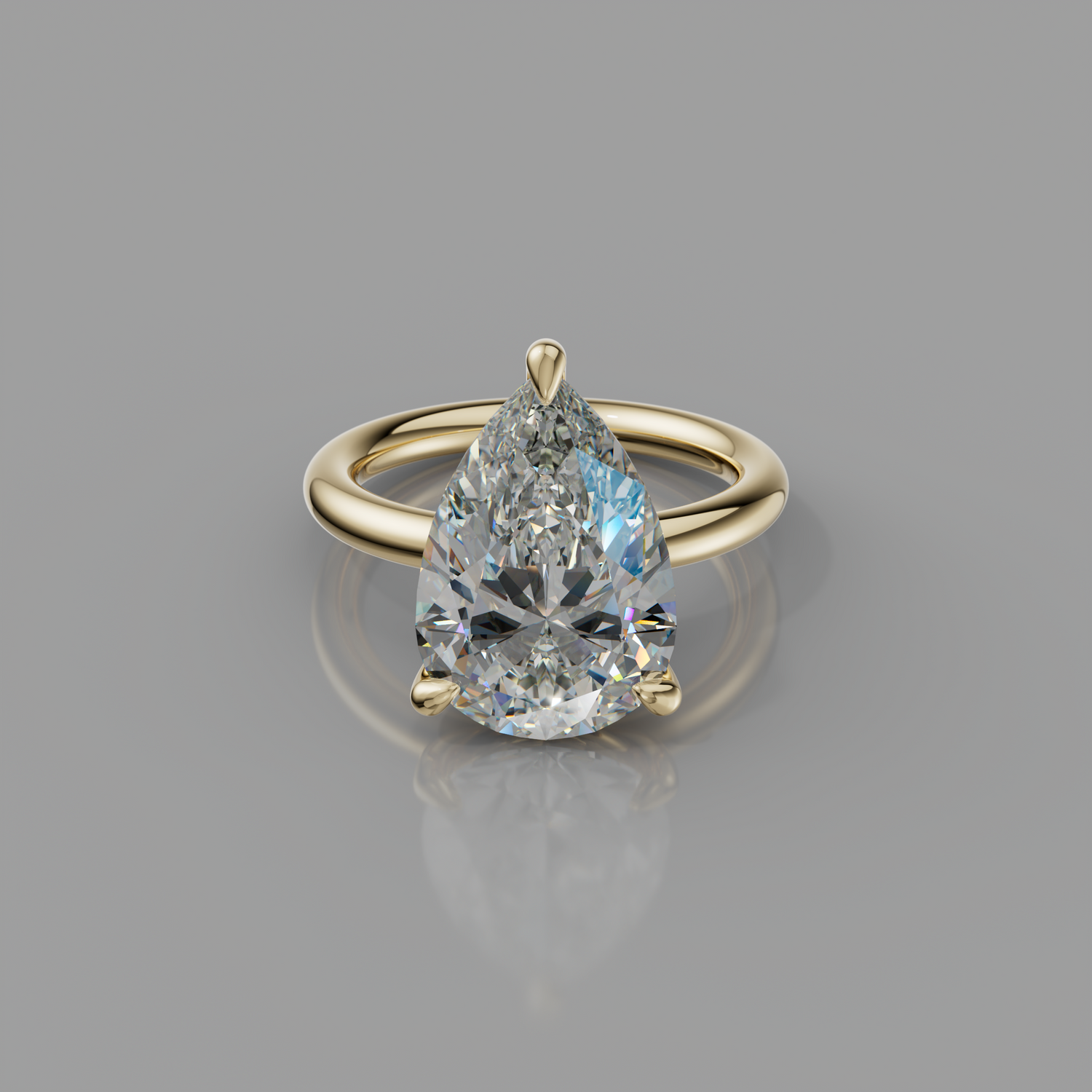 Chloe Rockstar 5.10ct Pear Diamond Ring