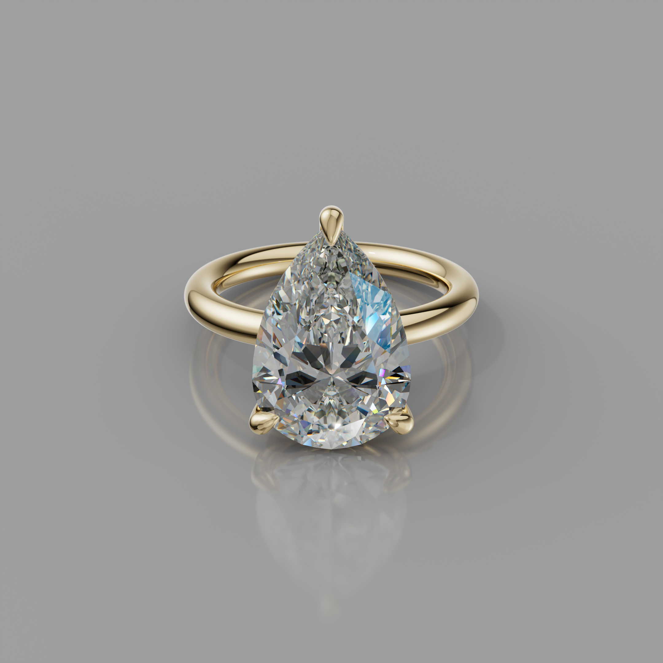 Chloe Rockstar 5.10ct Pear Diamond Ring