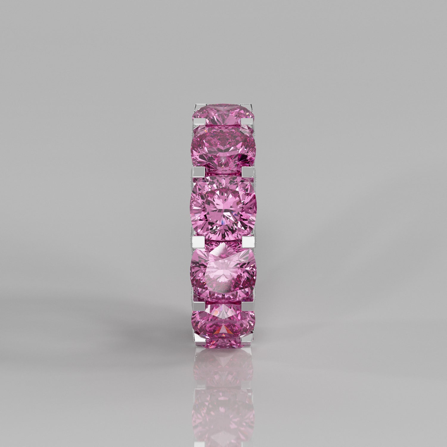 Rockstar Forever Ring - Cushion Pink Sapphire Pavé - Mark Gold