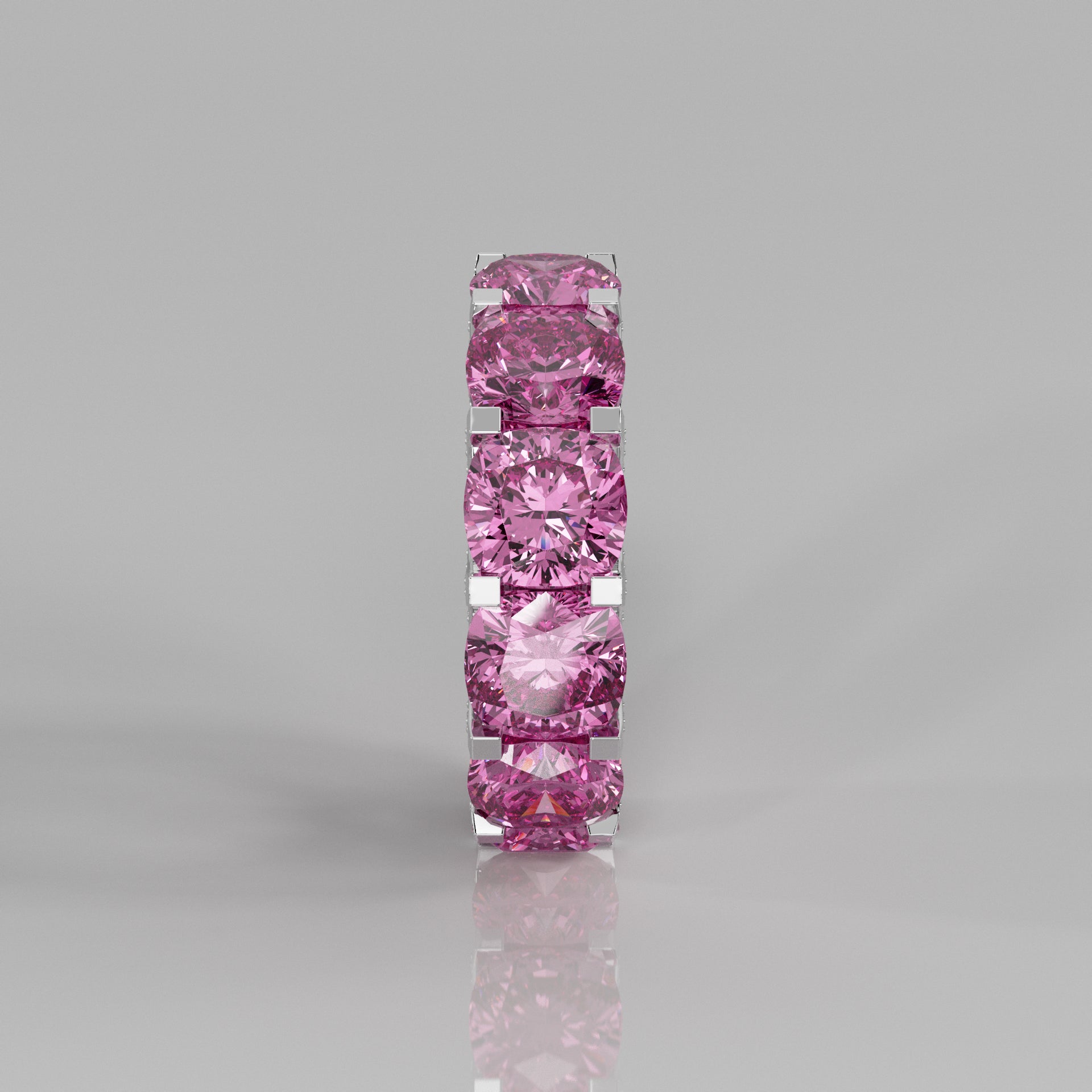 Rockstar Forever Ring - Cushion Pink Sapphire Pavé - Mark Gold