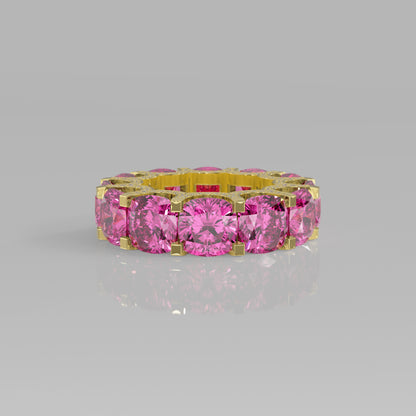 Rockstar Forever Ring - Cushion Pink Sapphire Pavé - Mark Gold