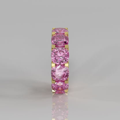 Rockstar Forever Ring - Cushion Pink Sapphire Pavé - Mark Gold