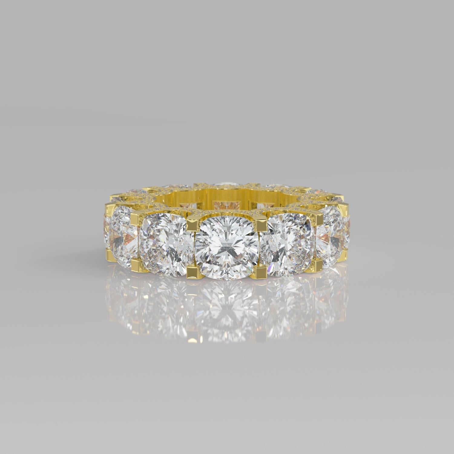 Rockstar Forever Ring - Cushion Diamond Pavé - Mark Gold