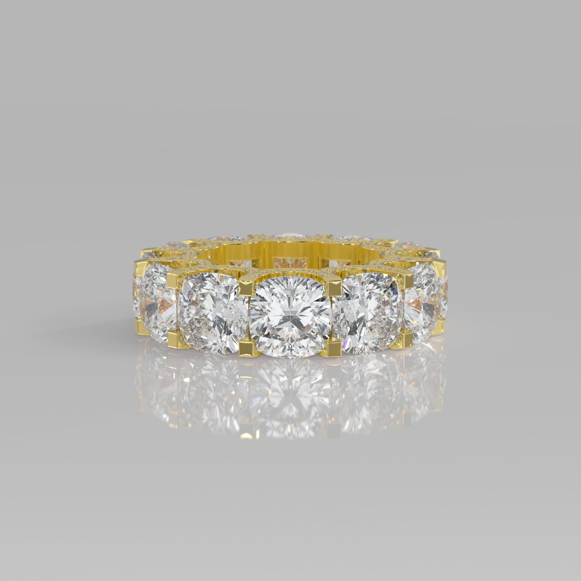 Rockstar Forever Ring - Cushion Diamond Pavé - Mark Gold