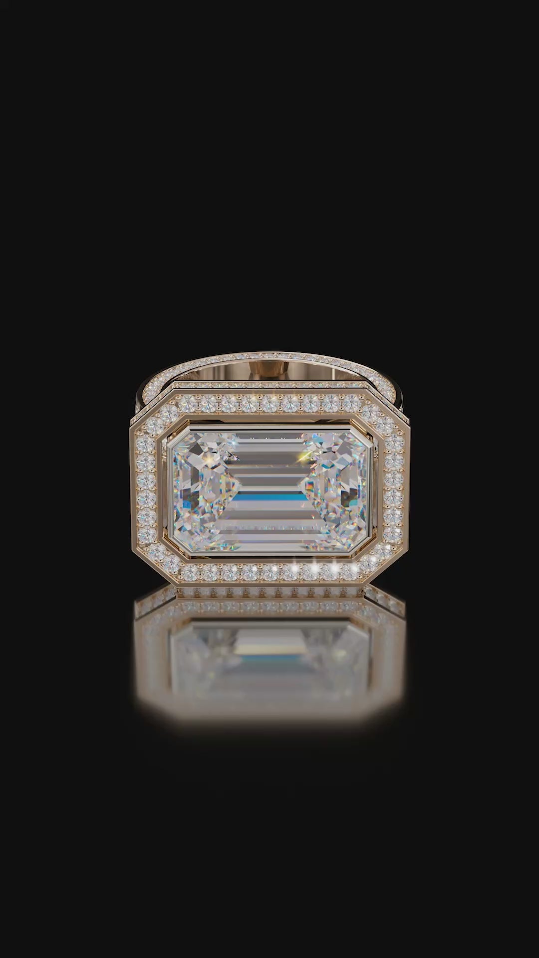 Marilyn Rockstar 6.75ct Emerald Diamond Ring