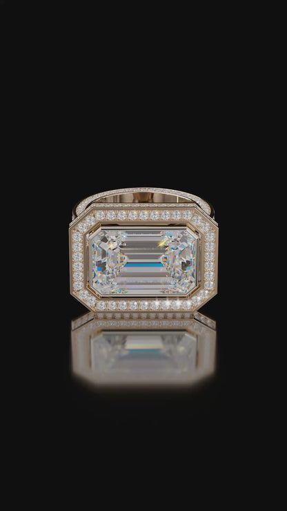 Marilyn Rockstar 6.75ct Emerald Diamond Ring